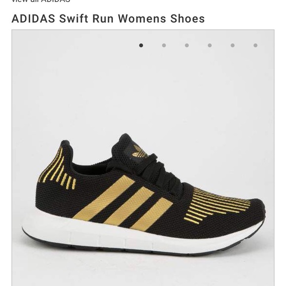adidas Shoes - Adidas Swift Shoes Black and Gold